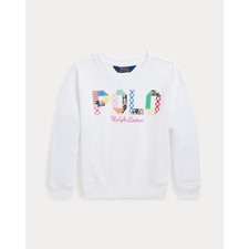 Polo Ralph Lauren Girls Patchwork Logo Terry Sweatshirt