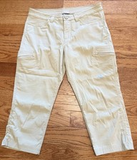    Eddie Bauer First Ascent Guide Pro Capri Womens Sz 6 x 20 Beige Zip Cargo