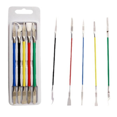 5x Sets (25 Pcs) Colored Stainless Steel Mobile Phone Repair Scrapper Spudger To