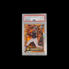 2022 Bowman Chrome Sapphire Oneil Cruz Orange /75 PSA Refractor Rookie