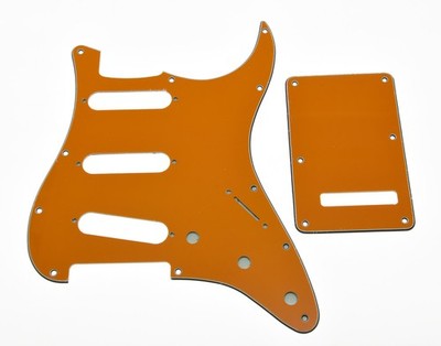 ST SSS Schlagbrett, Trem Tremolo Abdeckung mit Schrauben Pure Orange für Fender Strat