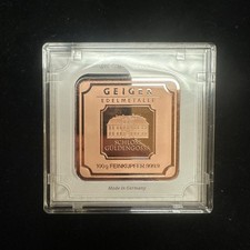 Geiger Edelmetalle 100g Copper Square Bar 9999 Fine in Assay Schloss Güldengossa