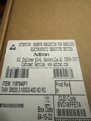 ADTRAN 1187045F1 Total Access TA 5000 SM200 2-100g 2-40g NO RG BVC1AFFETA NEW!!!
