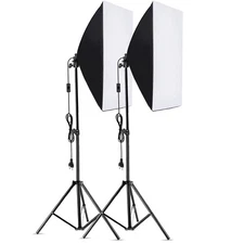 Studio Photography Light Kit Softbox with 85W LED Light and Backdrop Set