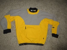 NRS Neoprene Northwest River Supplies Dry Suit Top Paddling Jacket MEDIUM YELLOW