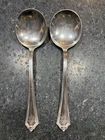 Two Gorham Plymouth Sterling soup spoons 82 Grams Monogram