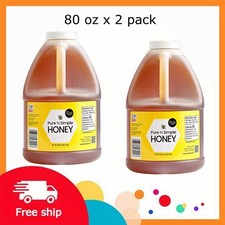 Pure n Simple 100 Honey, 80 oz 5 lb Jug with Handle, 2 pack