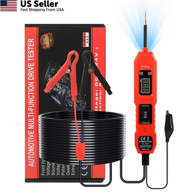 Power Circuit Probe Tester,3.5-36V Tester Automotive,Car Short Red 