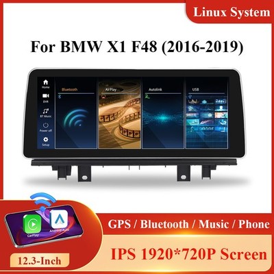 12.3 Zoll Linux Apple CarPlay Autoradio GPS Für BMW X1 F48 (2016-2017) NBT RHD