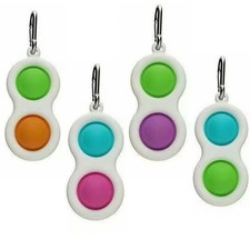 Children Kid Simple Dimple Special Needs Silent Sensory Fidget Keyring Toy Autis