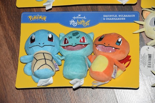 4 Hallmark Itty Bittys POKEMON Set of 3 Squirtle Bulbasaur Charmander + Meowth - Picture 4 of 10