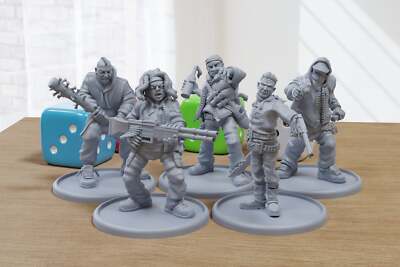 Street Gang - 3D Printed Minifigures for Zombie Post Apocalyptic Miniature Table