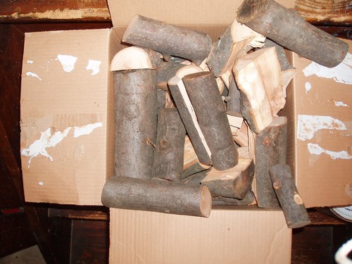 CHERRY WOOD SPLIT 14+ lbs chunks for Smoking Grilling Cooking - Picture 2 of 5