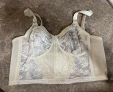VINTAGE SKI BALI CREAM BRA  NYLON SPANDEX. 36 B