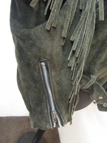 RARE VINTAGE SCHOTT PERFECTO FRINGED LEATHER MOTORCYCLE JACKET SIZE 46 OR XL - Picture 13 of 19