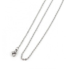 Stainless Steel Link Cable Chain Necklace 49cm 19 2/8" length2 mm width