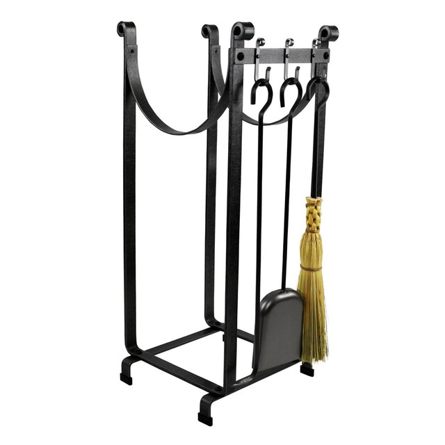 Enclume Hearth Sling Rack With Bar And Tools Hammered Steel