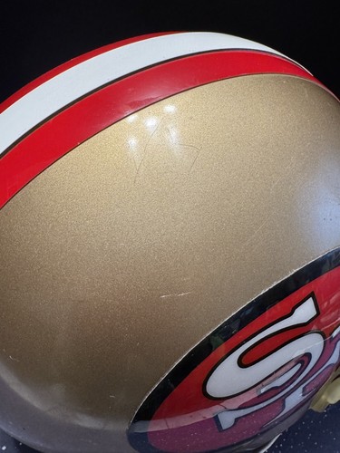 Replica casco medio giovanile vintage anni 90 NFL San Francisco 49ers Riddell full size - Foto 12 di 17