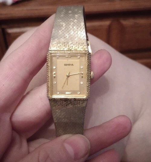 Geneva women's shop gold watch