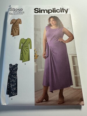 Knit Dress and Tunic Simplicity 9259 Women's size 26w-32w Sewing Pattern