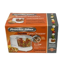 Proctor Silex Durable Food Processor 1.5 Cup New In Box Model #72500RY White