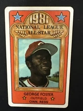 1981 Perma-Graphics Credit Card #15 George Foster surface scratching