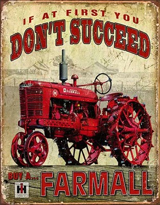 GENUINE FARMALL TIN SIGN BUY A TRACTOR SERVICE PARTS MY TRACTOR IS SEXY EASY