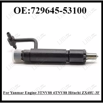 Fuel Injector 729645-53100 For Yanmar 3TNV88 4TNV88 Hitachi ZX48U