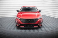 Cup Front Ansatz FüR Peugeot 308 Mk3 Schwarz Spoilerlippe Schwert Spoiler