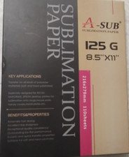 A-Sublimation Paper 125g 8.5"x11" 110 sheets for injet Printer Heat Transfer.