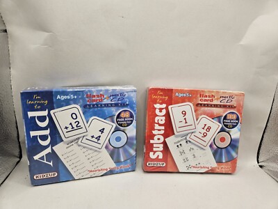Kidzup I'm Learning to ADD SUBTRACT Flash Card + Music CD Learning Kit NEW