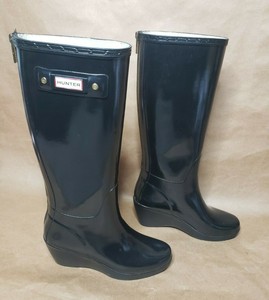 hunter rain boots wedge heel