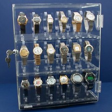 Rotating Revolving Acrylic Watch Display Stand Holds 36 Watches