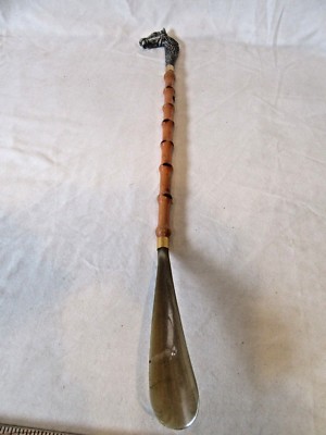 Vintage Horse Head Shoe Horn 21 1/2