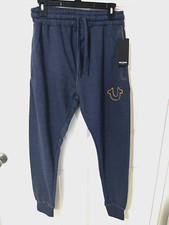 New Mens True Religion HS Stitch Jogger Pant Navy Blue Sweatpants NWT $109 Small