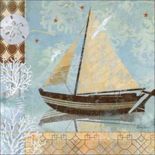 Sailboat Accent Decor Tile Evelia Backsplash Art Ceramic OB-ES75dAT