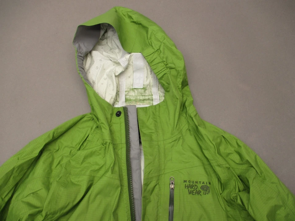 Chaqueta de lluvia deportiva con capucha verde Mountain Hard Wear talla 8-9 para niñas 5 BL-394 Foto 2 de 4