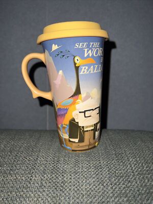 DISNEY STORE UP TRAVEL MUG PIXAR KEVIN CARL RUSSELL DUG BALLONS MUNTZ gebraucht
