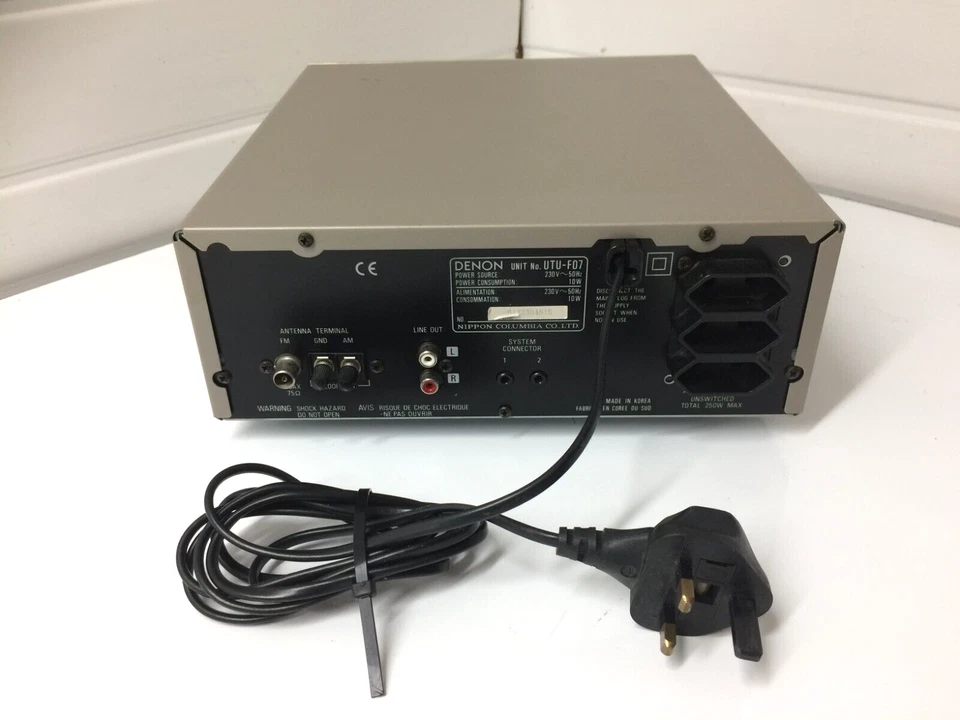 Denon Personal Component System AM/FM Stereo Tuner Model UTU-F07 - Image 4 of 4