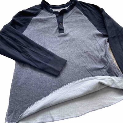 LL Bean River Driver Mens XL Wool Blend 2 Tone Blue Made In Canada Two Layer