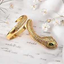 Lavencious Snake Design with AAA CZ Stones Adjustable Statement Rings