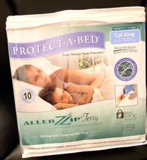 Mattress  Cover Protect-A-Bed Aller Zipper Cal King 72"x84" Bug Protect - Terry