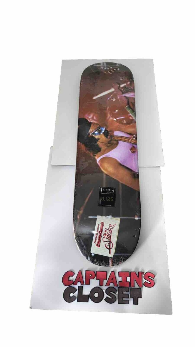 RARE Primitive Cheech And Chong Guitar Solo Skateboard Deck Up In 
