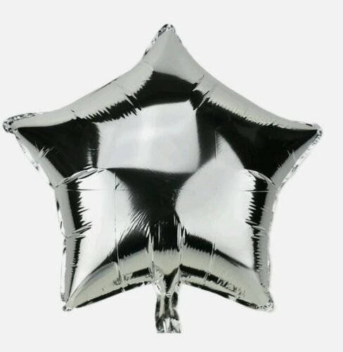 Star Shape Metallic Foil Balloon 20-Inch Silver Metallic NEW