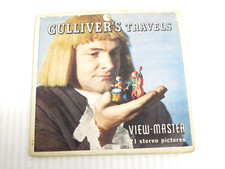 1961 SAWYERS VIEW-MASTER GULLIVERS TRAVELS 3 STEREOSCOPE REEL SET B 374 BOOKLET