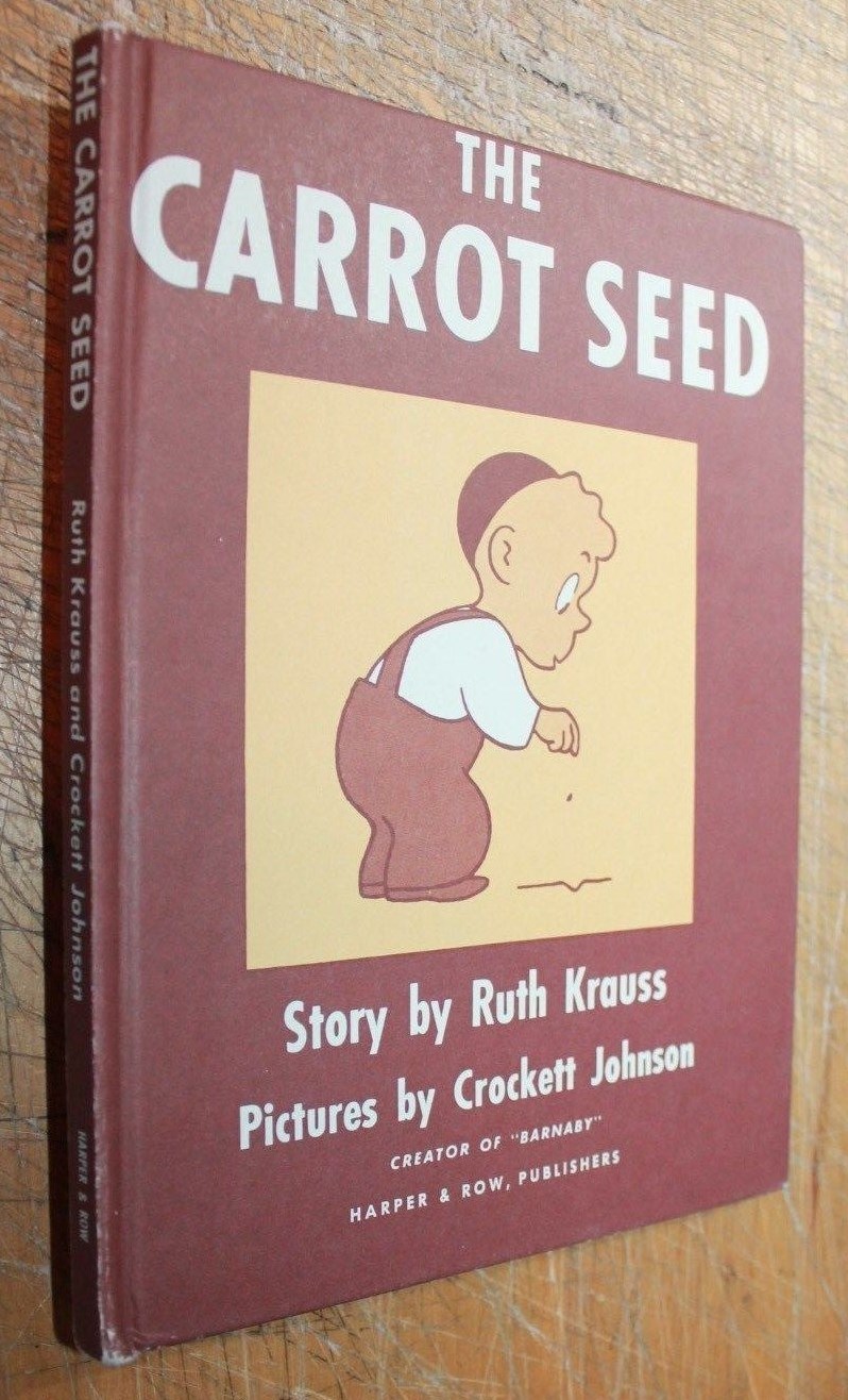 FILA THE CARROT SEED HARDCOVER WITH JACKET 1960'S HARPER & ROW RUTH KRAUSS