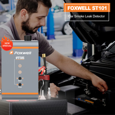 FOXWELL ST101 EVAP Smoke Machine Built-in Air Pump Vacuum Pipe Leak Detector Kit