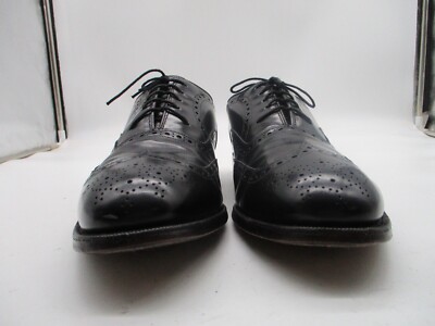 Johnston Murphy Waverly Black Wingtip Leather Oxford Shoes  display picture 2