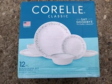 Corelle Classic Country Cottage 12-Piece Dinnerware Set Service for Four