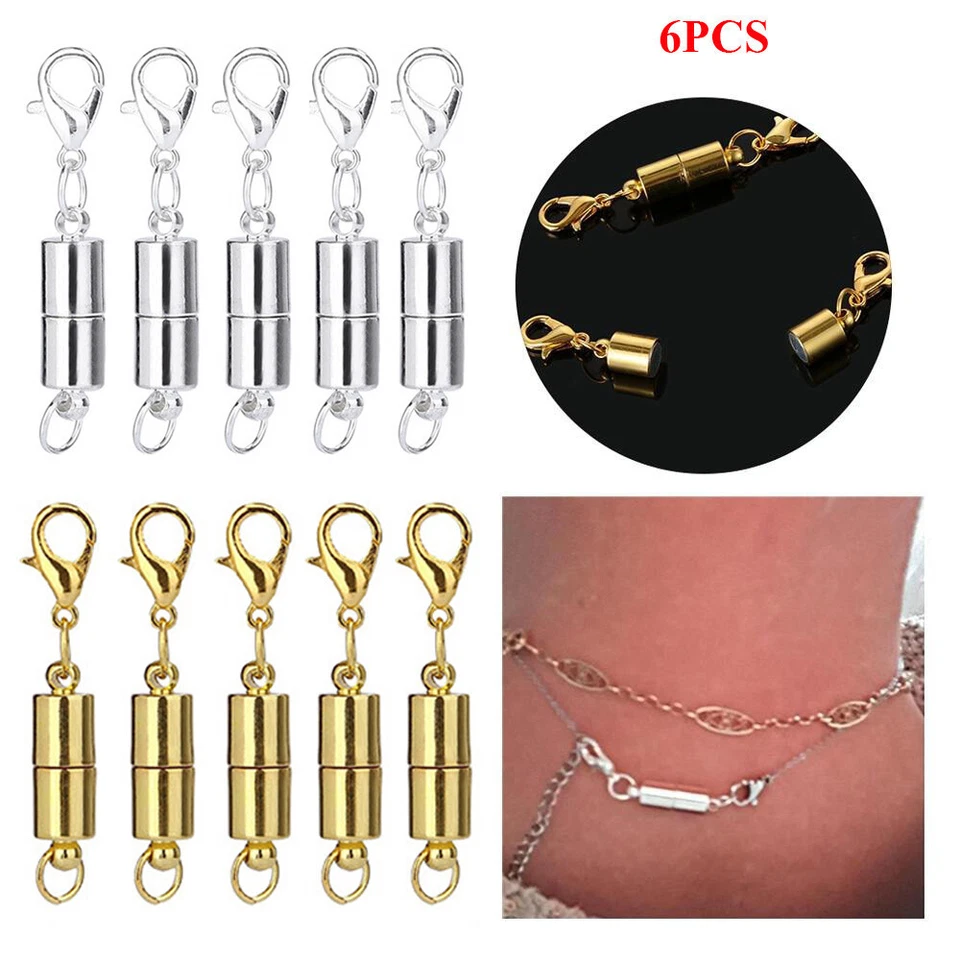 5-10pairs Strong Magnetic Clasp Necklace Converter Extender lobster claw Jewelry - image 4 of 4